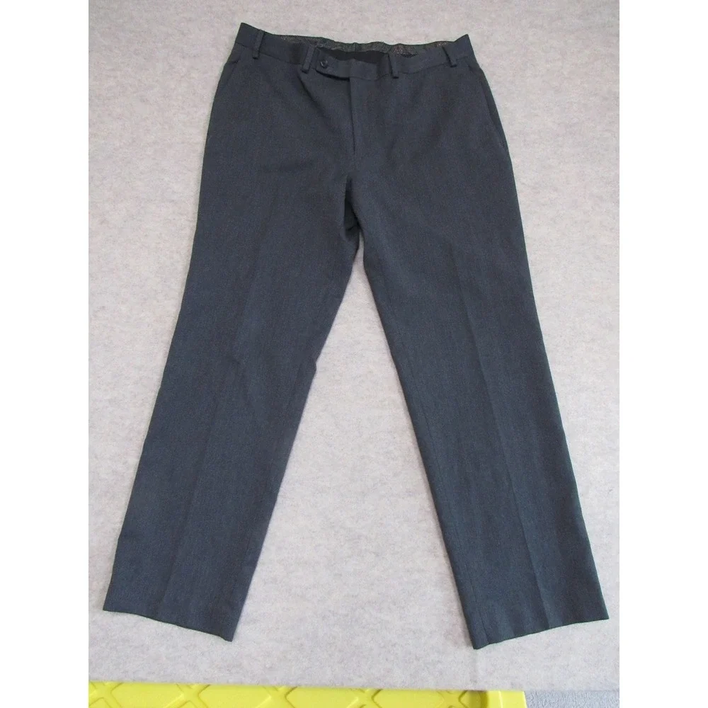 Lauren Ralph Lauren Mens Dress Pants Charcoal Gray Flat Front 36W x 30L Heather